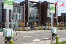 Electric vehicle (EV) charging stations now on campus Image